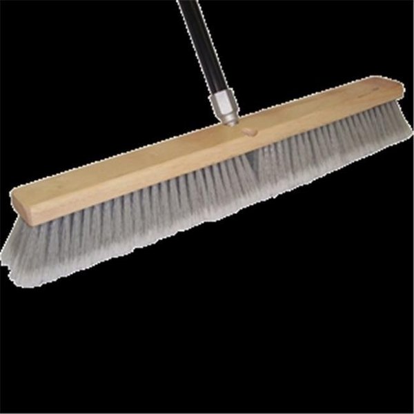 Dqb Industries DQB Industries 9975 24 in. Grey Flag Tip Floor Sweep With 60 in. Threaded Handle 25881099752